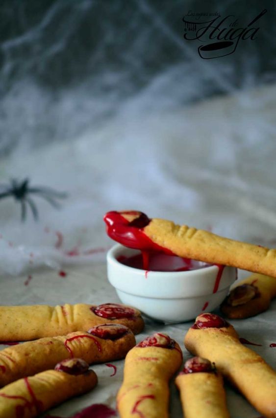 Dedos de bruja Halloween sangre