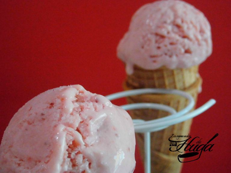 Helado de fresa