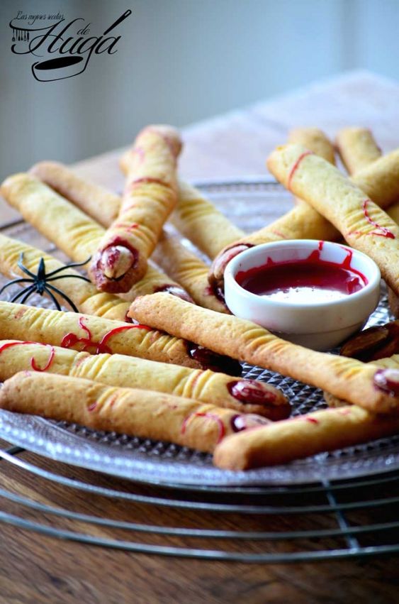 Dedos de bruja Halloween bandeja