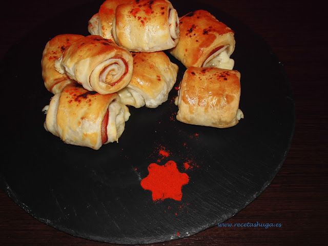 Rollitos de bacon y mozzarella