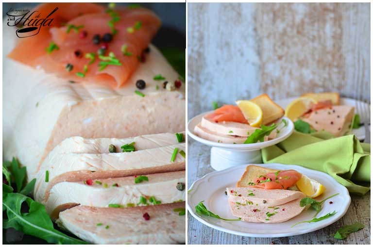 Mousse de salmón ahumado al vodka plato