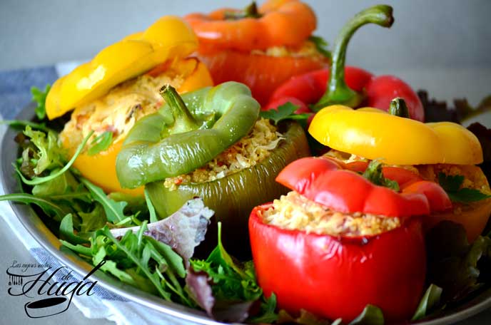 Pimientos rellenos de quinoa