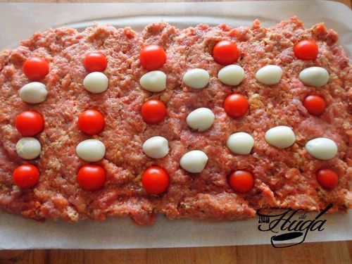 Rollo de carne picada montaje